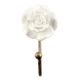White Rose Flower Ceramic Wall Hook